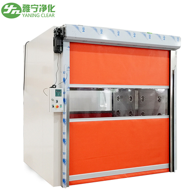 Puerta de limpieza con ducha de aire 2.6kw 380v PVC Puerta de persiana de rodadura rápida
