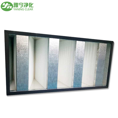 Filtro galvanizado del banco filtro/V de Mini Pleat HEPA del marco HEPA para el sitio limpio