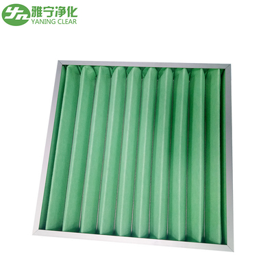 La fibra sintética G4 material plisó el marco de aluminio del filtro 595x595x46m m del panel