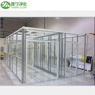 YANING ISO Clase 8 Salón limpio modular libre de polvo, Salones limpios prefabricados de acero inoxidable con iluminación LED