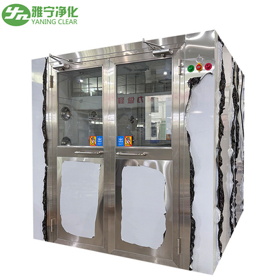 Selección personalizada YANING ducha de aire de cuarto limpio estándar con soporte de acero inoxidable, satisfaciendo diversos requisitos