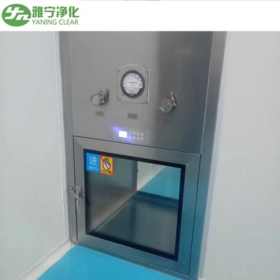 YANING Certificado CE Acero Inoxidable Sala Limpia Caja de Paso Dinámico Equipo de Sala Limpia Caja de Paso para Laboratorio