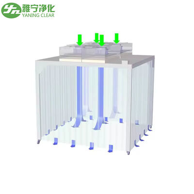 Tamaño personalizado de acero inoxidable SUS304 Stand de sala limpia con filtro HEPA 99,99% de eficiencia