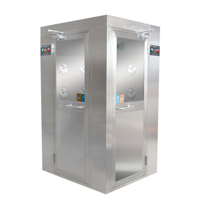 YANING GMP Placa de base de acero inoxidable estándar Ducha de aire de cuarto limpio con tiempo de ducha de aire ajustable