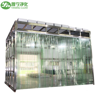 Cuarto limpio modular Stand Standar libre de polvo FFU de pared blanda Cuarto limpio de montaje